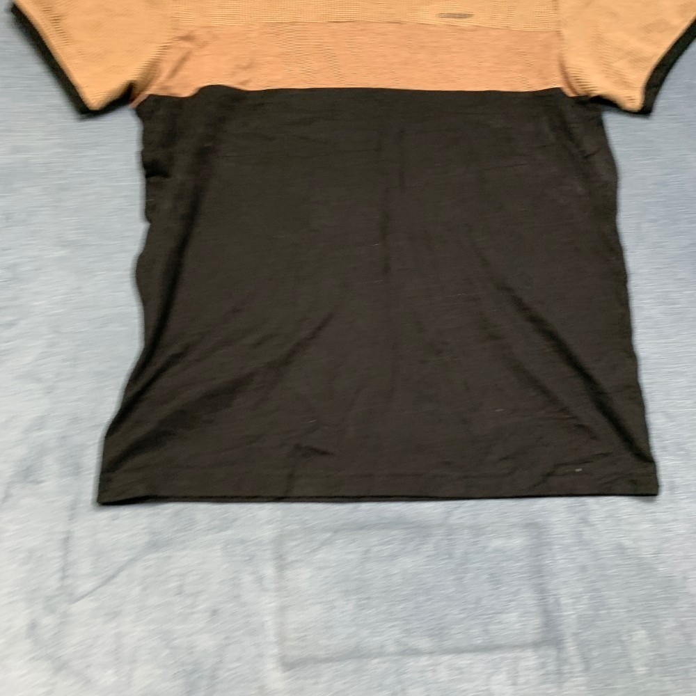 Guess Los Angeles T Shirt Mens Large Beige Black Colorblock Knit Summer Wear Tee - Picture 3 of 12